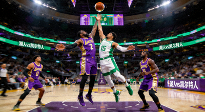 NBA篮球赛事 湖人vs凯尔特人 比赛画面